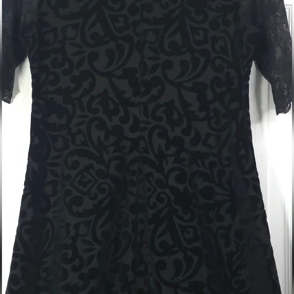 Kollontai Gothic Lolita Lace & Mesh Mini Dress Velvet Back Size L - Picture 8 of 10